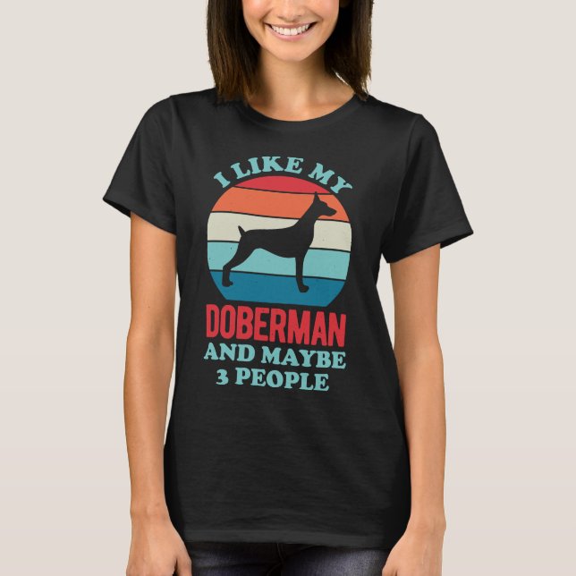 Funny Doberman  207 T-Shirt (Front)
