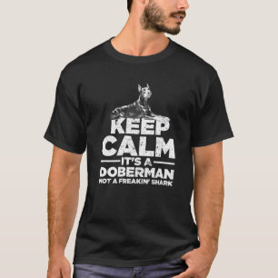 Funny Doberman Art For Men Women Kids Doberman Pin T-Shirt