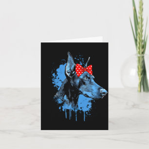 Funny doberman design for dog lovers mother's day  card