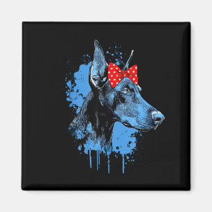 Funny doberman design for dog lovers mother's day magnet