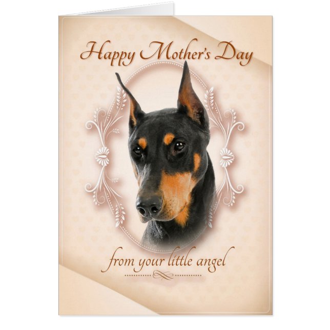 Funny Doberman Mother's Day Card (Front)