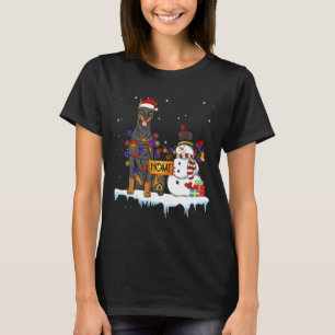 Funny Doberman Pinscher Dog Christmas T-Shirt