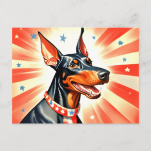 Funny Doberman Pinscher Postcard