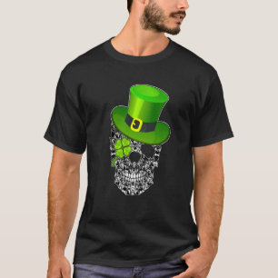 Funny Doberman Skull Dog  St Patrick S Day T-Shirt