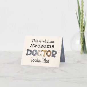 Funny Doctor Awesome Doctor Appreciation Thank You Card