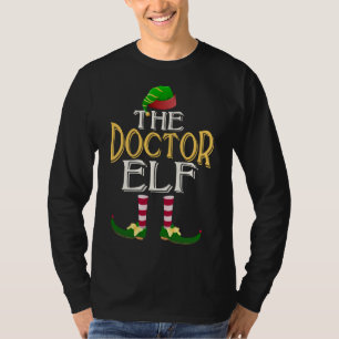 Funny Doctor Elf Hat Family Group Christmas Party T-Shirt
