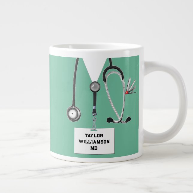 Funny Doctor Gift Large Coffee Mug (Right)