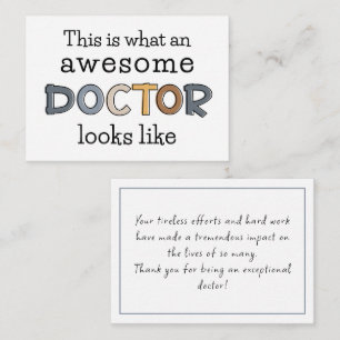 Funny Doctor Gifts   Awesome Doctor Appreciation Card