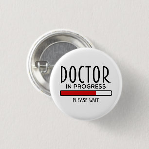 Funny Doctor In Progress Med School Student   3 Cm Round Badge