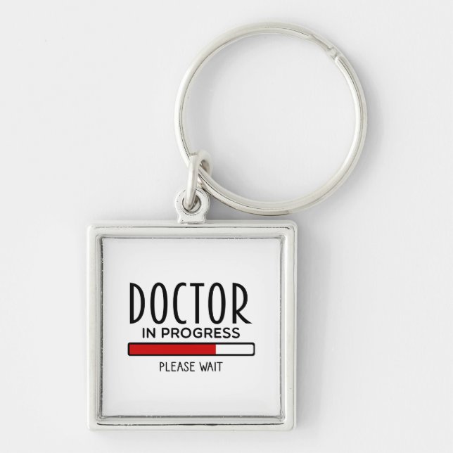 Funny Doctor In Progress Med School Student   Key Ring (Front)