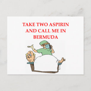 funny doctor joke postcard