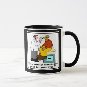 Funny Doctor Mug or Optometrist Mug - Carrot Comic