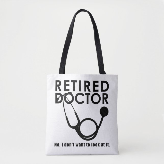 Funny Doctor Retirement Medical Theme Tote Bag (Front)