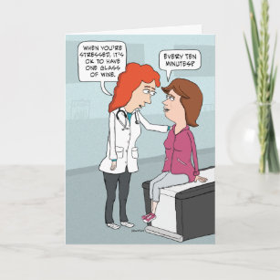 Funny Doctor Wine Advice Birthday Card