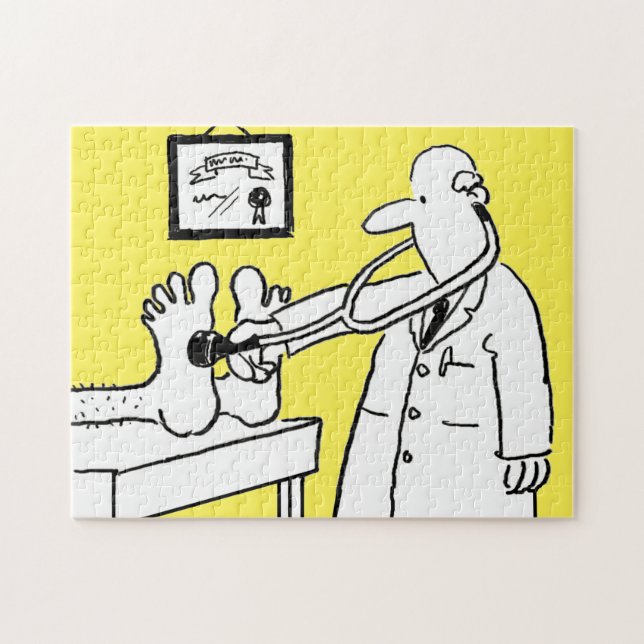 Funny Doctor with Stethoscope Jigsaw Puzzle (Horizontal)