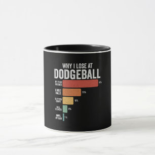 Funny Dodgeball Sport Why I Lose At Dodgeball Mug