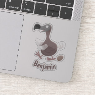 Funny dodo bird cartoon illustration