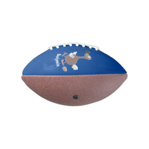 Funny dodo bird cartoon illustration football