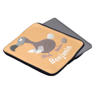 Funny dodo bird cartoon illustration laptop sleeve