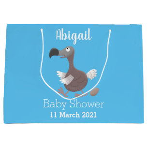 Funny dodo bird cartoon illustration large gift bag