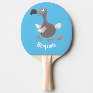 Funny dodo bird cartoon illustration ping pong paddle