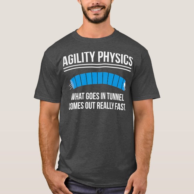 Funny Dog Agility Physics Definition Trainer T-Shirt (Front)