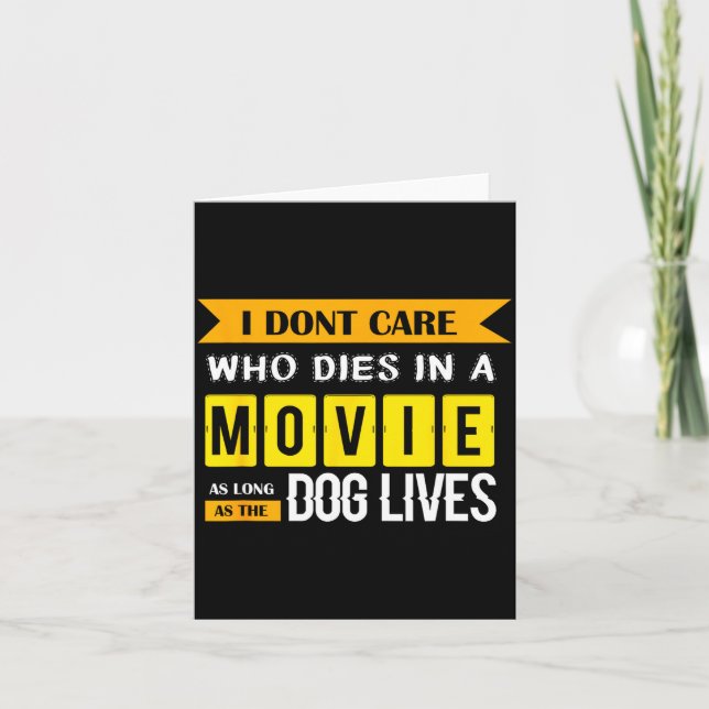 Funny Dog &amp; Puppy Lover Shirts I Don't Care Wh Card (Front)