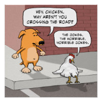 Funny Dog and Chicken Poster