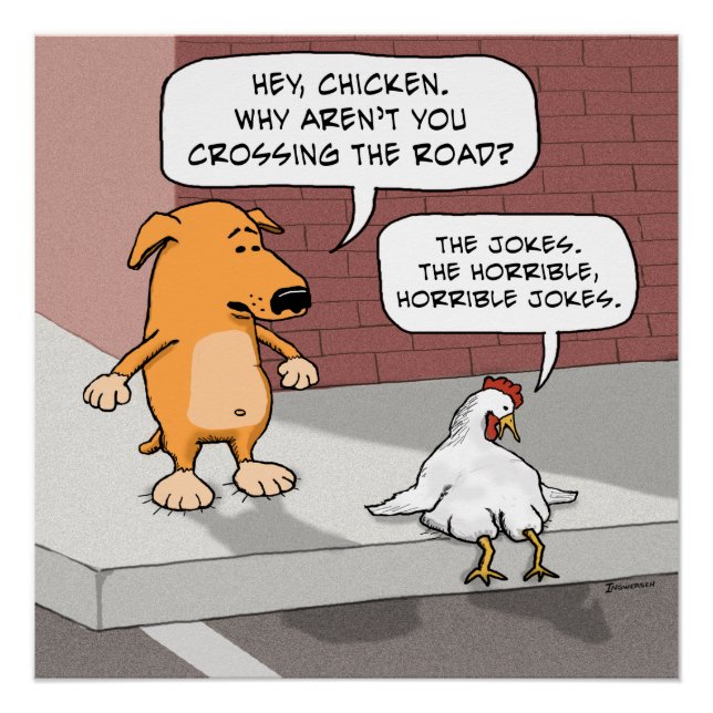 Funny Dog and Chicken Poster (Front)