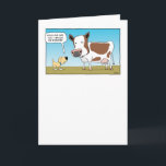 Funny Dog and Cow Birthday Card<br><div class="desc">Here's a cute and funny cartoon birthday card featuring a dog asking a cow whether it is bacon or burger. Kind of a personal question. 

Thank you for choosing this original design by © Chuck Ingwersen. I’m an independent artist,  and I post cartoons every day on Instagram: https://www.instagram.com/captainscratchy</div>