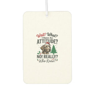 Funny Dog Attitude Christmas Vector Design_1 Car Air Freshener