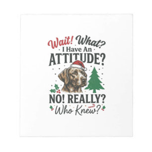 Funny Dog Attitude Christmas Vector Design_1 Notepad