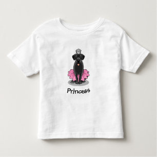 Funny Dog Ballet Princess Black Lab Retriever Toddler T-Shirt