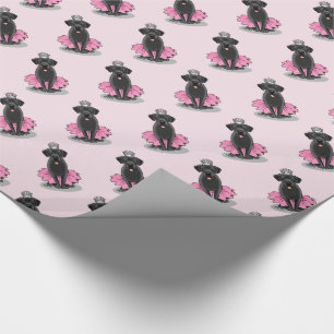 Funny Dog Ballet Princess Black Lab Retriever Wrapping Paper