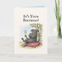 Funny Dog Black Schnauzer Birthday Card