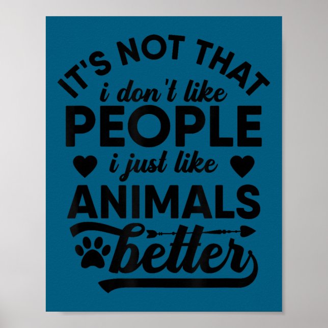 Funny Dog Cat Meme Animal Lover Poster (Front)