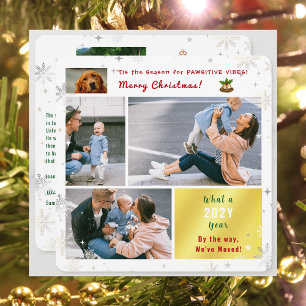 Funny Dog Cat We've Moved New Home 5 Photos Cute Holiday Card