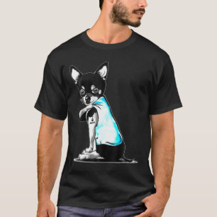 Funny Dog Chihuahua I Love Mum Tattoo Mother Day T-Shirt