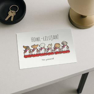 Funny Dog Choir Passed Test Or Exam Cartoon Postcard