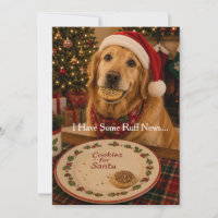 Funny Dog Christmas Card | Cookies for Santa