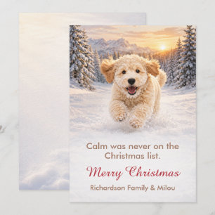 Funny Dog Christmas Card Cute Puppy Family