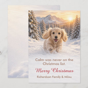 Funny Dog Christmas Card Cute Puppy Family
