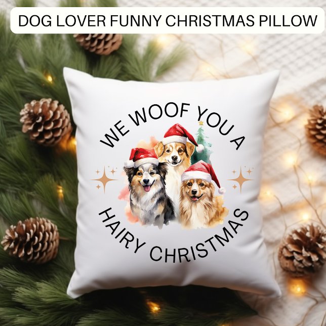 Funny Dog Christmas Cushion (Creator Uploaded)