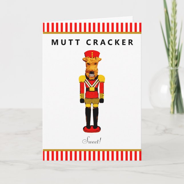 Funny Dog Christmas Holiday Card (Front)