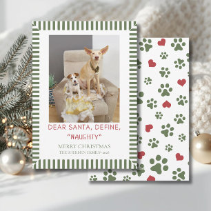 Funny Dog Christmas Photo Holiday Card