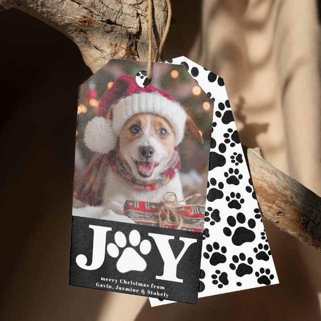 Funny Dog Christmas Picture Personalised Photo Joy Holiday Card (Creator Uploaded)