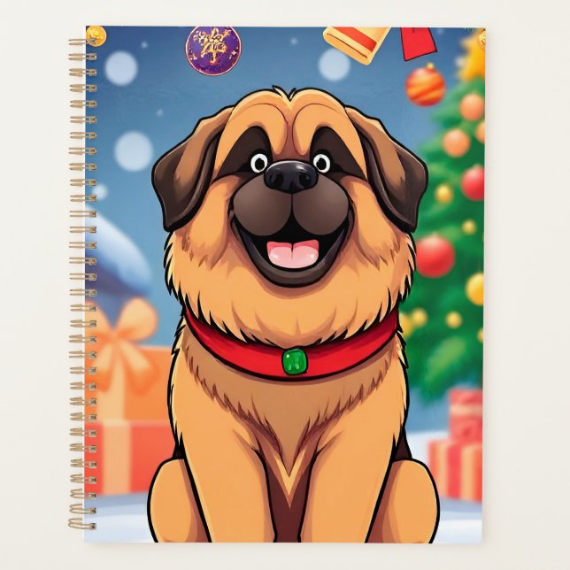 🎁Funny Dog Christmas Planner Holiday Gift ✨ (Front)