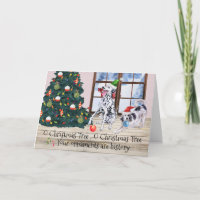 Funny Dog Christmas Tree Dalmatian Spaniel