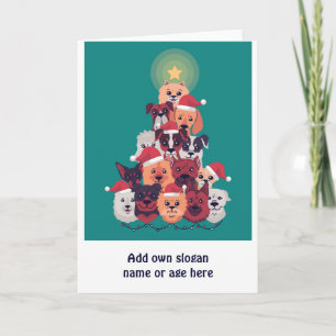 Funny DOG Christmas Tree - Trainer Groomer Walker Card