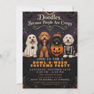 Funny Dog Costume Halloween Party Invitation